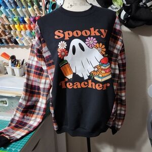 Upcycled Oversized Halloween Sweatshirt